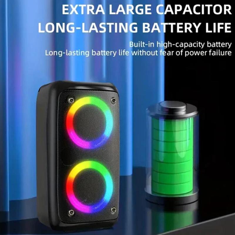 AM-2301 3D Surround Sound Bluetooth Speaker, High Quality Sound, Wireless Connectivity Audio Compact,  Wireless Bluetooth Speaker, Outdoor Wireless Speaker, Bluetooth Speaker with RGB Breathing Light, 3D Stereo Surround Sound Speaker - 5